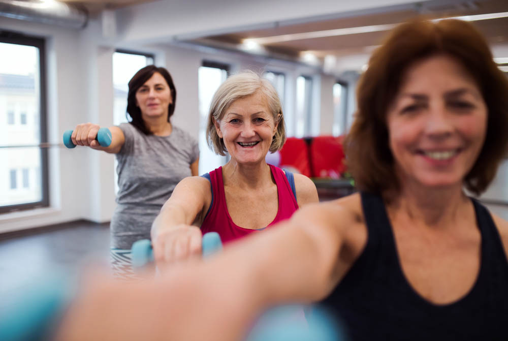 senior woman working out